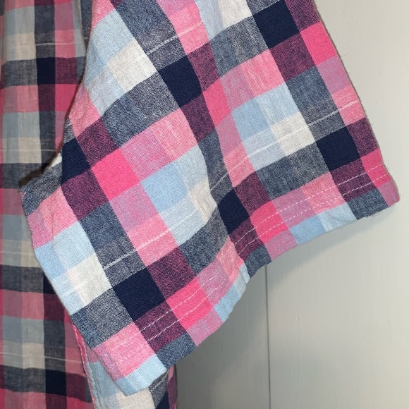 Men’s Linen Blend “Charleston Threads” Short Sleeve, Button Down, Dressy Casual - Picture 4 of 10